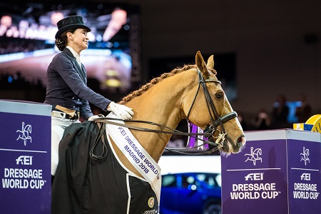 FEI World Cup Dressage Madrid Beatriz Ferrer Salat ESP riding Delgado credits FEI Lukasz Kowalski