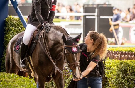 Katrin Eckermann with her groom