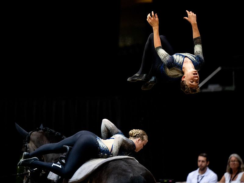 JUNIOR TEAM SVEA of Sweden finish bronze in Junior Squads during FEI Vaulting Championships in Bern Copyright FEIMartin Dokoupil