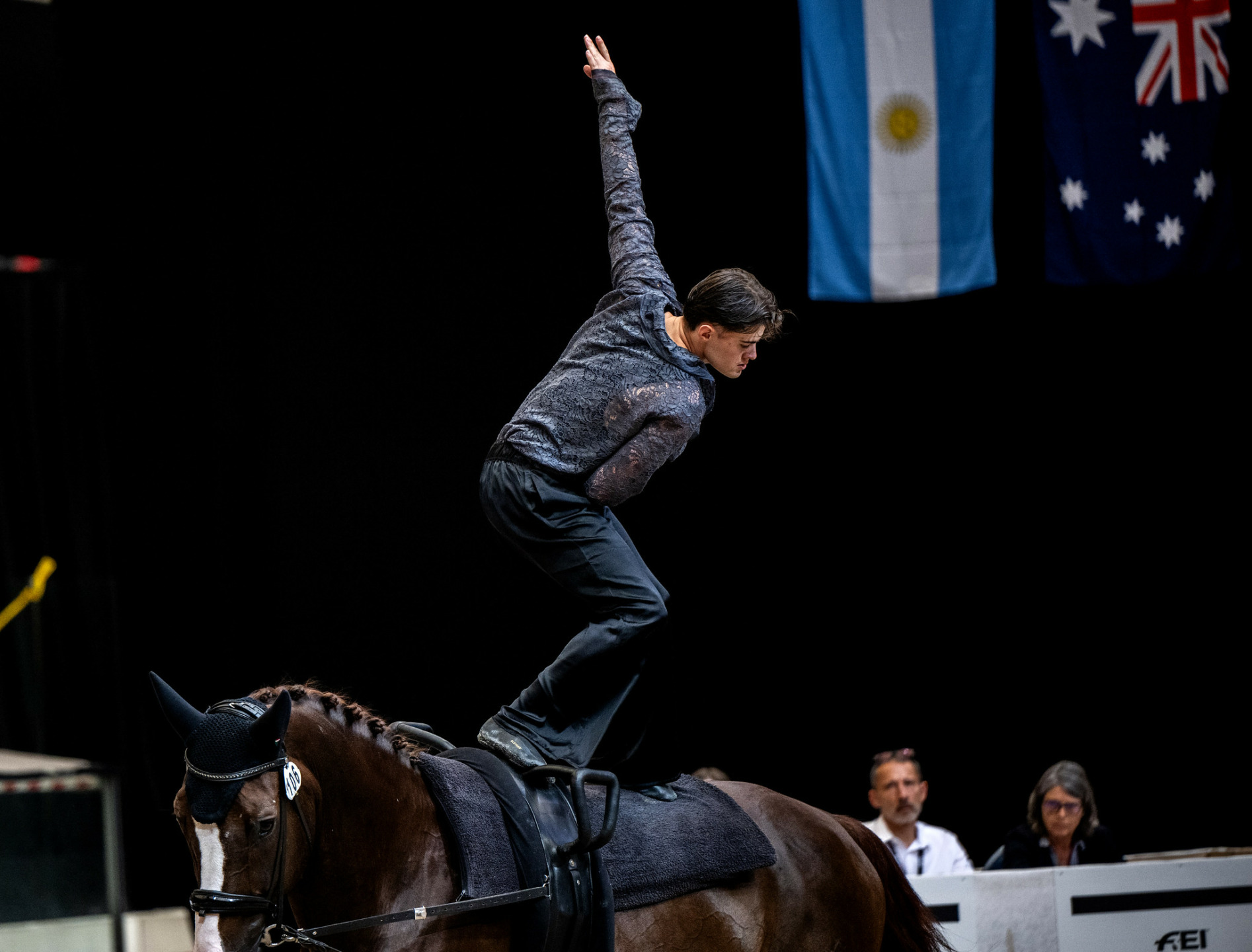 QUENTIN JABET on RONALDO 200 Nations Team gold during FEI Vaulting Championships in Bern Copyright FEIMartin Dokoupil 1