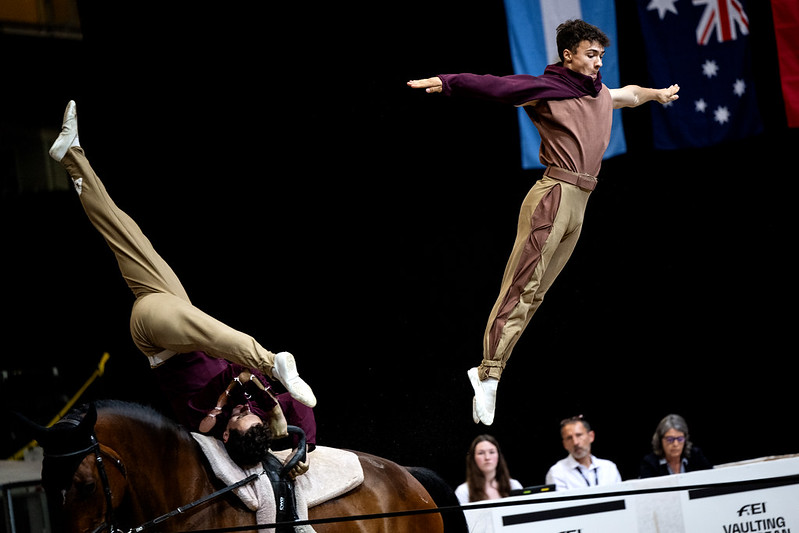 Team France performs in the Nations Team FEI Vaulting Championships in Bern Copyright FEI Martin Dokoupil 1