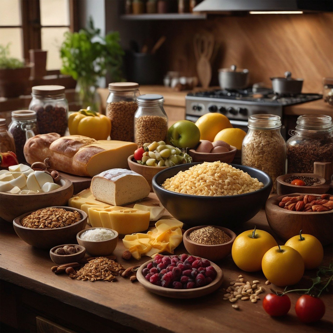 Alimentazione completa in una cucina adatta per garantire il benessere della persona