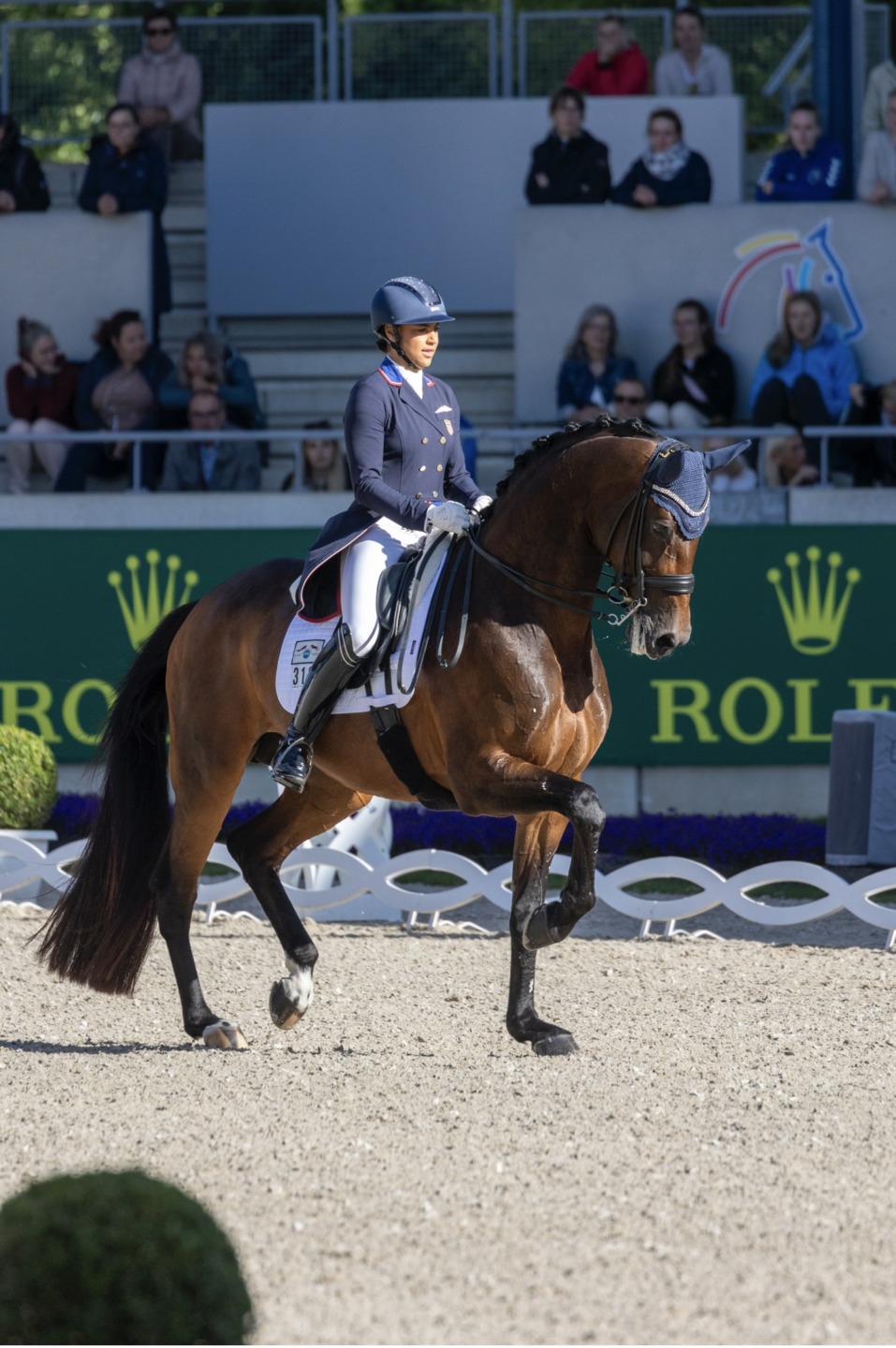 Anna e Fiontini durante una loro performance per il CDIO5* di Aachen 2024