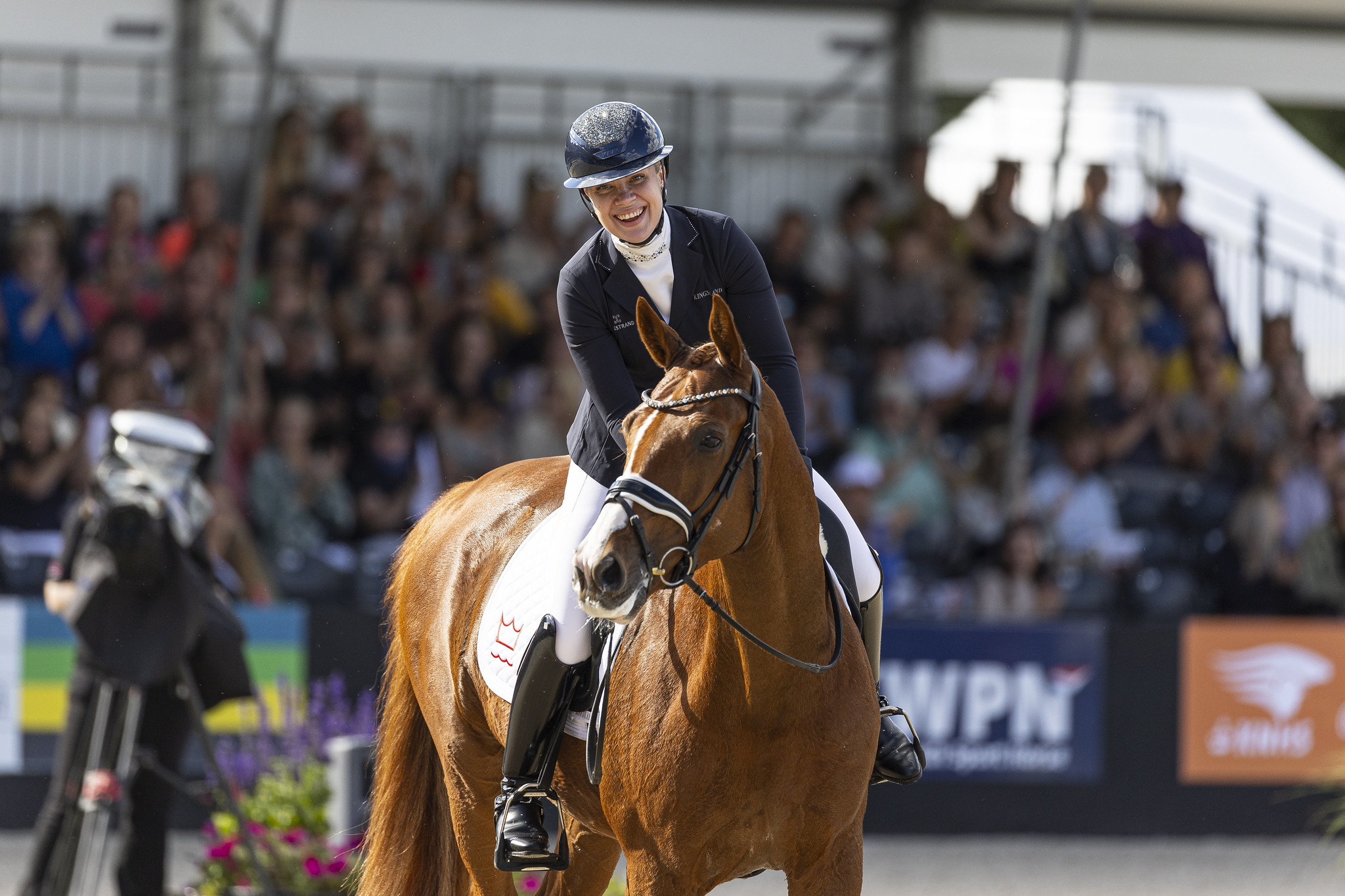 Merita Hagren FIN riding Alkaline second in the LONGINES Final for 6 year old