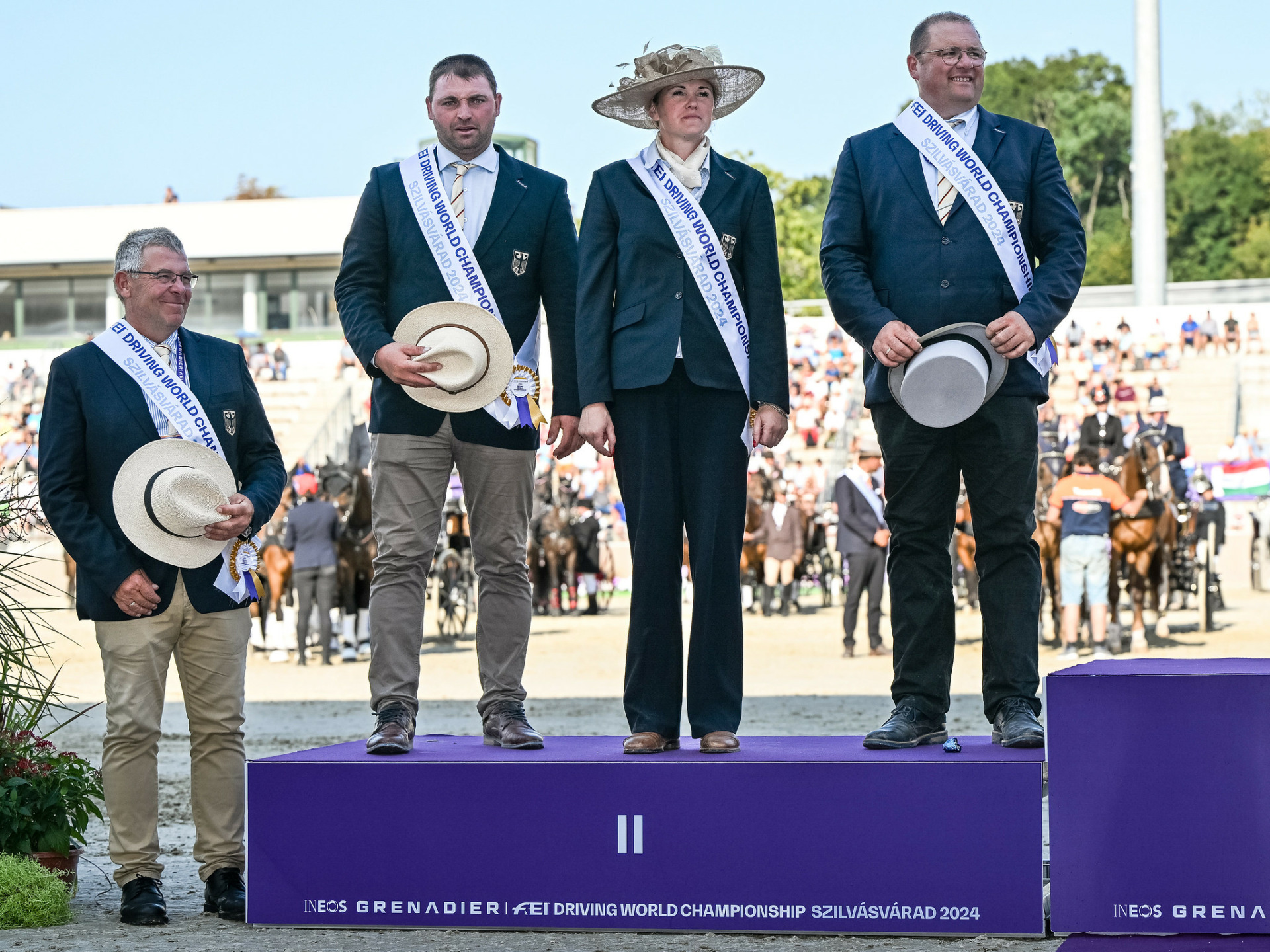 Team Germanys MICHAEL BRAUCHLE MAREIKE HARM and GEORG VON STEIN