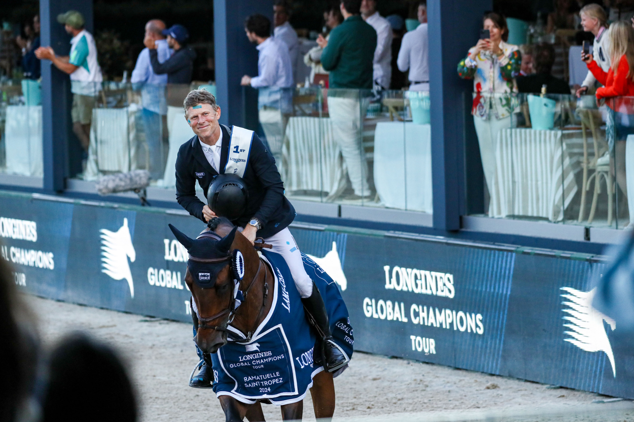 LGCT STTROPEZ 2024 313 Kuhner Max Eic Up Too Jacco Blue CSI5 1.60m PRIZEGIVING 01062024 BVLL7623 1