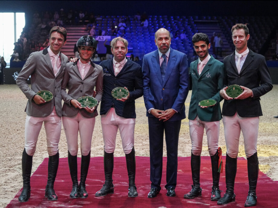 Top five Grand Prix de Sa Majeste le Roi Mohammed VI with Charif Moulay Abdallah Alaoui El Jadida ©MRT Thomas Reiner