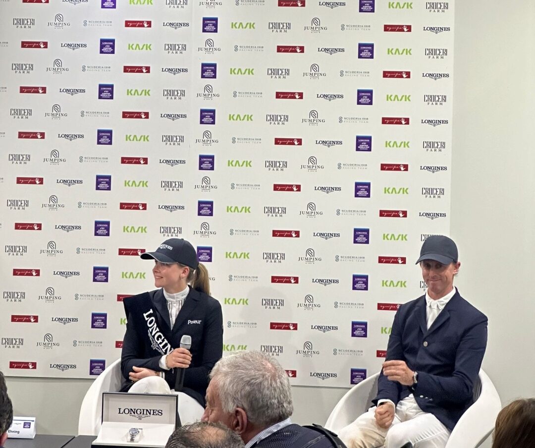 Conferenza stampa con vincitrice della World Cup di Veroma Sophie Hinners e secondo classificato Ben Maher