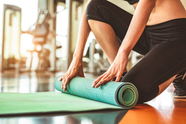 preparazione prima di una sessione di pilates